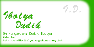 ibolya dudik business card